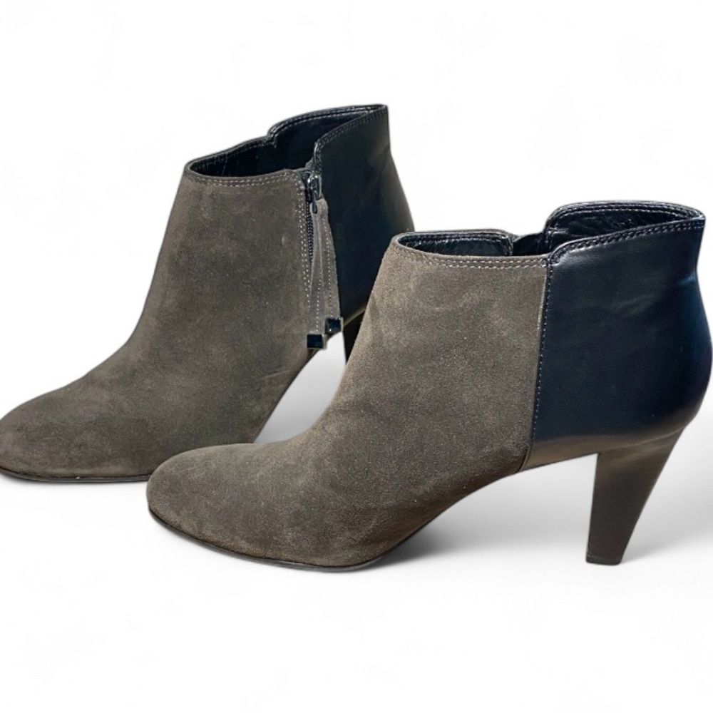 Franco Sarto Black and Gray Ankle Booties